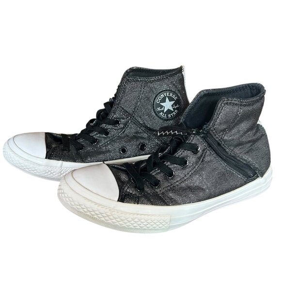 Converse Chuck Taylor All Star Metallic Juniors High Top Sneakers 4.5 - Picture 1 of 8